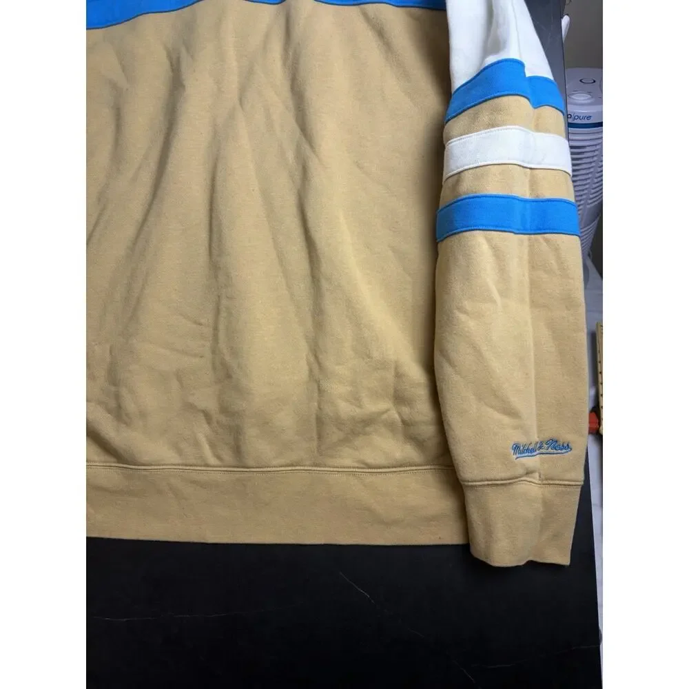Mitchell & Ness Carolina Panthers Hoodie Men’s 2XL Throwbacks Colorblock NFL